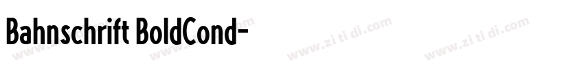Bahnschrift BoldCond字体转换